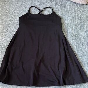 LOU & GREY Athletic Dress Built-In Shorts with pockets in Black| L